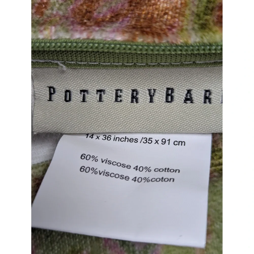 Pottery Barn Ikat Velvet Lumbar Pillow Covers Set of 2 Green Orange 14x36